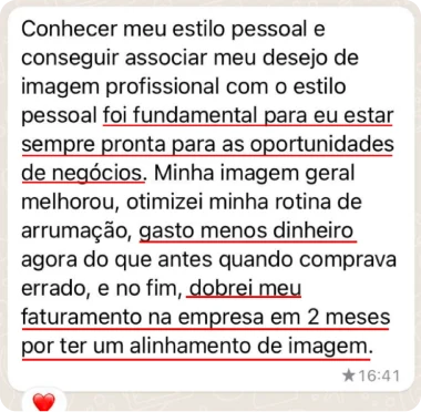 Depoimento Cris – cliente e depoimento de consultoria de imagem Amanda Souza