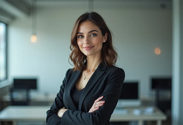 Transmitir Profissionalismo - Mulher com Visual e Mensagem correta no trabalho