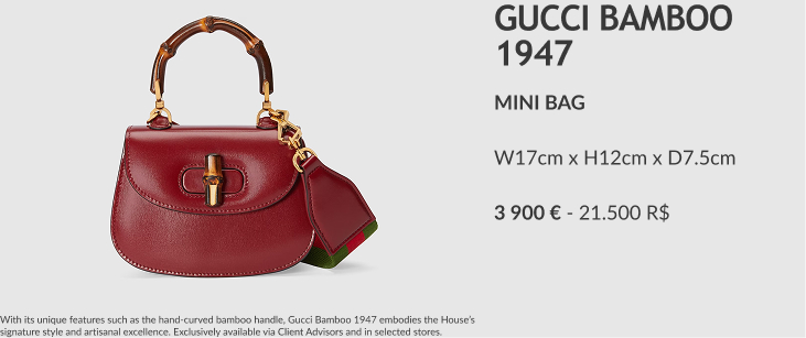 Bolsa de Luxo Gucci