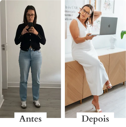 Antes E depois copy – cliente e depoimento de consultoria de imagem Amanda Souza